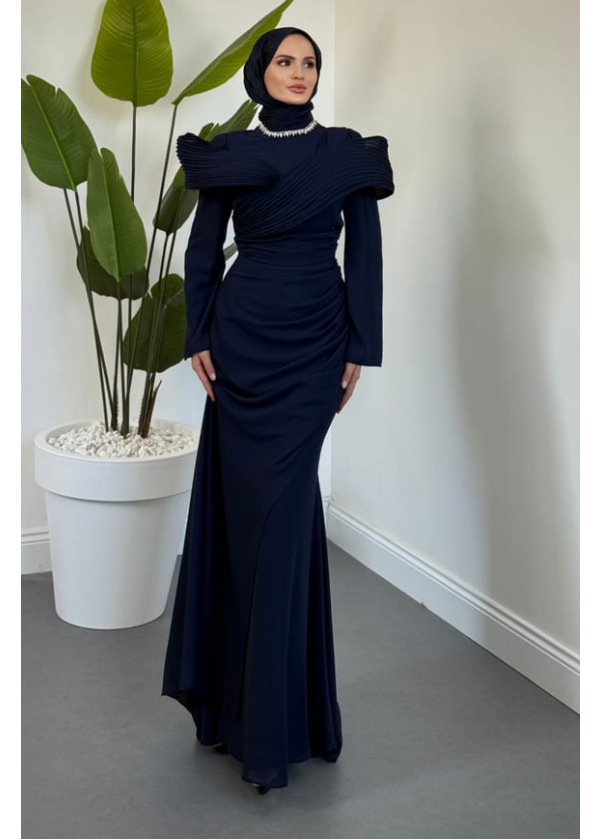 Lyra Pelerinli Balık Abiye ( TÜM RENKLER MEVCUT)