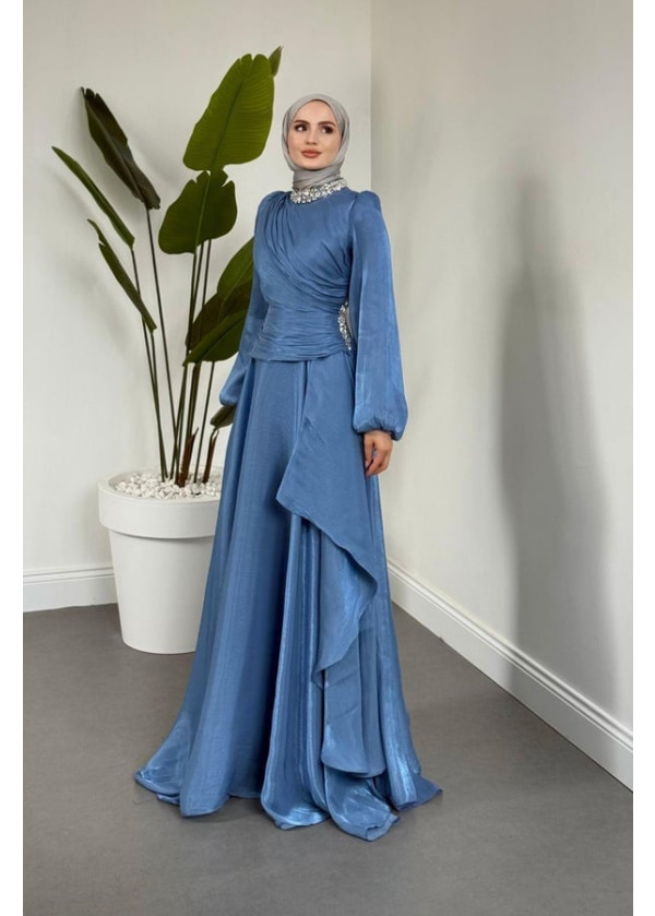 Kylea Yandan Taşlı Jan Jan Abiye ( TÜM RENKLER MEVCYUT)