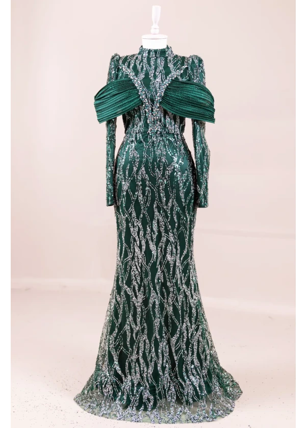 Valentine Seriest Best Abiye Zümrüt Yeşili